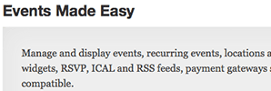Events Made Easy for WordPress